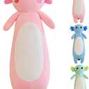 Long Axolotl Plush Pillow, Pink Axolotl Stuffed Animal for Girls and Boys Salamander Plush Toy Gift for Christmas (Pink, 80cm/31.49inch)