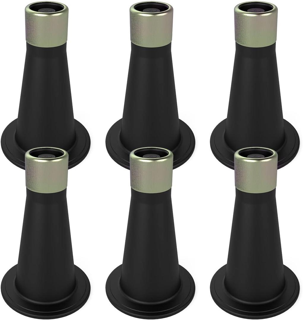 6 Pcs Bed Frame Feet,Feet for Replace Wheels,Risers for Bed Frame,Prevent Sliding Plastic Reinforced Bed Risers,Fits Over a Standard Bed Foot