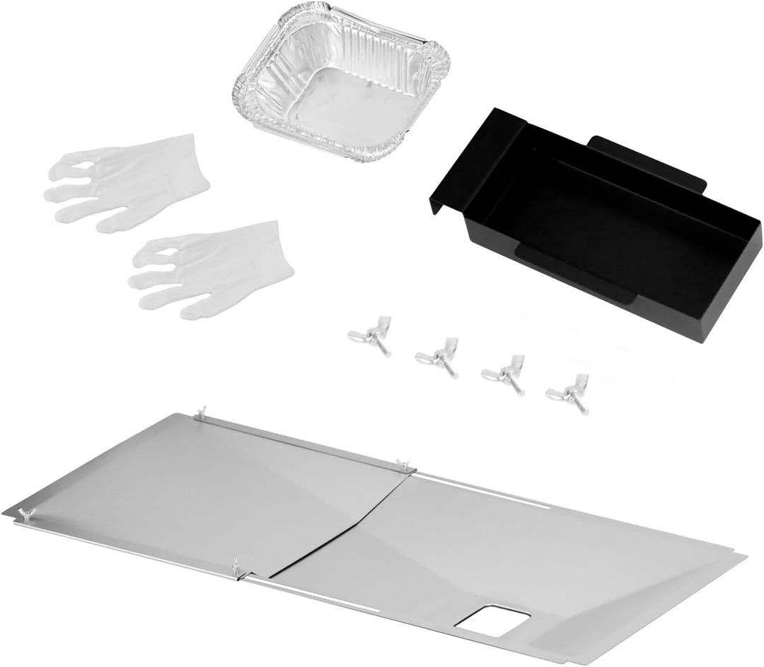 Universal Grease Tray with Catch Pan for Nexgrill 720-0888s 720-0888 720-0896, 3/4/5 Burner Gas Grill , Adjustable Drip Pan for Expert ,Charbroil, Dynaglo, Kenmore, BHG, Grill Master Backyard Uniflame