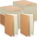 Sepamoon 150 Pack Kraft Notebook Journals 5.82 Inch x 4.13 Inch A6 Softcover Notebooks Bulk for Kids Student Writing Sketch Travel Journal Office Notepad with 48 Page 24 Sheet(Brown,Lined)
