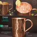 NZM Moscow Mule Mug (16 Oz), Hand Hammered Finish Copper Mug | Solid Copper Mugs for Moscow Mule, Iced Coffee, Cocktails, Chilled Drinks with Ayurvedic Health Benefits.