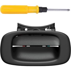 Tailgate Handle with Bezel Trim & Clips Set Compatible with 1999-2007 Chevy Silverado & GMC Sierra 1500 2500 3500 HD, Replaces 15997911 15228541 15228539