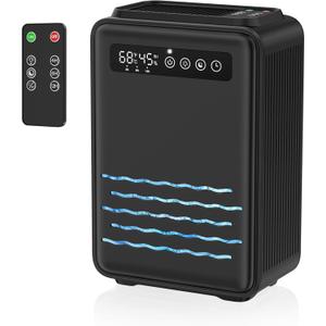 Updated Dehumidifier (Remote control) for Bedroom, 95 OZ Water Tank, 800 sq.ft Quiet Small Dehumidifiers for Basement Home Bathroom with Auto Shut Off, 7 Colors LED Light, Black