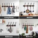 Wall Hooks for Hanging, 20-Pcs Heavy Duty Metal Coat Hooks, for Living Room, Bathroom, Kitchen, Bedroom for Coats, Towel, Hat, Key, Closet, Bag (Black)