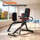 Hip Abductor Machine for Women/Men, Compact Glute Machine & Leg Exercise Equipment with Resistance Band, 6-Level Adjustable Booty Builder for Home Gym, Ultra Quiet, 360 Adjustable Leg Pads