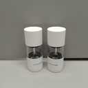 LARS NYSØM Salt and Pepper Grinder Set I Salt and Pepper Mills with Adjustable Ceramic Grinder 2 pieces I Manual Design Spice Mill Set (Pure White