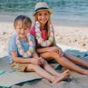 2 x Premium Hawaiian Flower Lei, Vibrant Tropical Necklace with Durable Hypoallergenic Fabric, Ideal for Moana Birthdays, Beach Themes & Summer Celebrations(4 Pack)