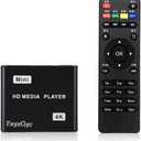 HDMI Media Player, 4K Ultra HD Digital Media Player, Supports USB Drive, SD Card, 4K@30Hz Output,H.265/H.264/AVC Decoding MP4/MKV/MP3/TS/Rmvb/Mov/JPG for Advertising Playback Multimedia TV Playback.
