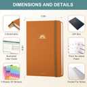 Undated Weekly & Monthly Planner, Life Organizer & Productivity Journal, Goals Setting & Time Management, Gift Box Included, A5 Hardcover Leather with Stickers (Brown)