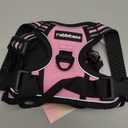 rabbitgoo Dog Harness No Pull with 2 Leash Clips, Adjustable Soft Padded, Reflective Oxford No Choke Pet Vest with Easy Control Handle for Medium Sized Dogs, Pink, M