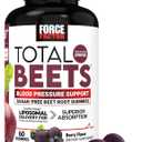 Force Factor Total Beets Gummies, Blood Pressure Support, Liposomal Beet Powder for Superior Absorption, Grape Seed for Nitric Oxide, Circulation & Heart Health, Sugar Free, Mixed Berry, 60 Gummies (EXP 07/28/27)