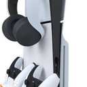 Dpofirs Dual Console Controller Charging Station, RGB Lighting Effect Stand for Headphone Stand Accessories (#1)