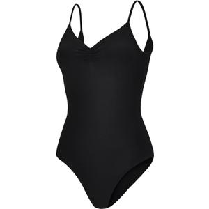 Dance Elite Camisole Leotard For Women - Lana - Womens Dance Leotard With High Leg And V-Neck (Medium, 1 - Black)