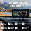 M60 Car Inclinometer for Off-Road SUV Vehicles, MPH KMH GPS Speedometer with Compass, Multifunctional Digital HUD Level Tilt Gauge Angle Slope Meter with Coordinate Display