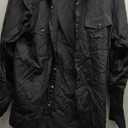 Coevals Club Mens Pearl Snap Solid Western Cowboy Button Up Dress Long Sleeve Work Shirts Black, XL