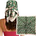 CHLINS 27.5 Square Head Scarf for Women Satin Hair Scarf Silk Wrap Neck Scarf Bandanas for Handbags Accessories