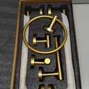 6 Pieces Brushed Gold Towel Bar Bathroom Hardware Set, 23.6Inch Brushed Gold Bathroom Accessories Towel Holder Set, SUS304 Stainless Steel Towel Racks for Bathroom