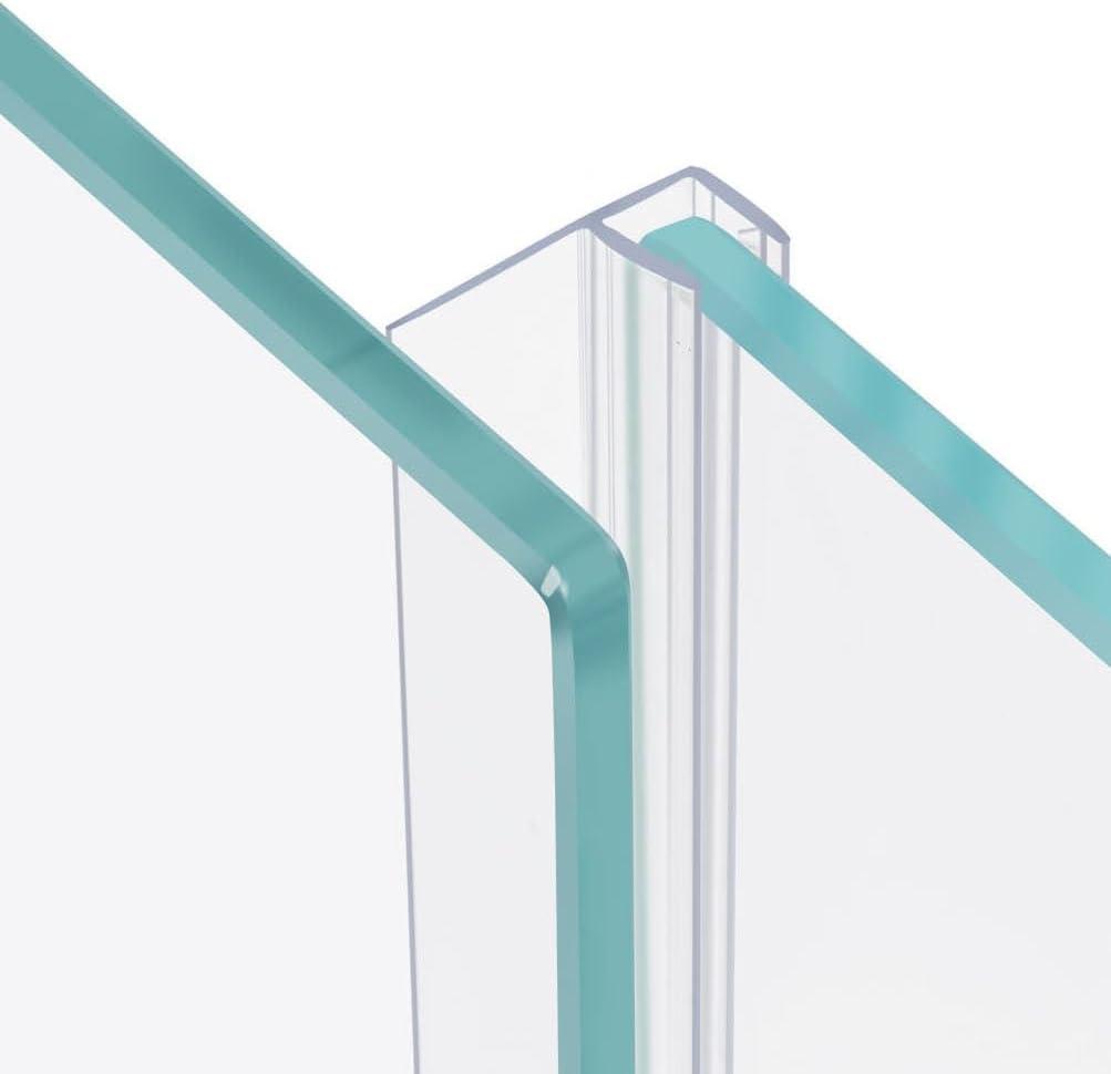 78" Sliding Shower Door Side Seal Strip Frameless Shower Door Side Sweep for 3/8" Framelss for Sliding Glass Door or Swing Door (Transparent)