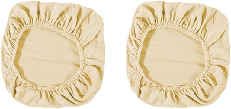 Set of 4 Plain Office Chair Covers for Armchairs Desk Chair Computer Chairs Beige 38-50 cm