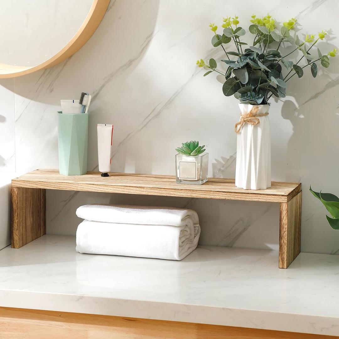 Wood Over The Sink Shelf Bridge, 23.62 x 7.87 x 5.91 Inches, Brown