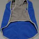 IDOMIK Large Fleece Dog Sweater,Soft Dog Fleece Jacket with Leash Hole & Adjustable Back,Warm Winter Coat Vest for Fall Cold Weather,Pullover Pet Sweatshirt for Corgi Labrador Golden Retriever,Azure,L