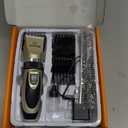 oneisall Dog Clipper Low Noise, Dog Grooming Kit with Rechargeable, Pet Shaver Cordless Electric Quiet Hair Clipper Set for Dogs Cats PetsGold