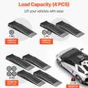 VEVOR Car Ramps, 4 PCS 20000 lbs GVW Capacity, 2.56 in Lift Height, Portable Low Profile Car Service Ramps for Home Garage Maintenance & Oil Changes, Heavy Duty for Low Chassis Vehicle & Support Jack