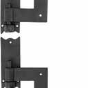 Renovators Supply Manufacturing - Heavy-Duty Black Wrought Iron Shutter Lift Off Pintle Hinges Colonial Pin Reversible for Doors, Window and Shutters with Hardware 6 1/2 Inches, Pack of 3 Pairs