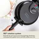 Bella Classic Rotating Belgian Waffle Maker with Nonstick Plates, Removable Drip Tray, Adjustable Browning Control and Cool Touch Handles, Black