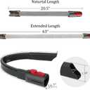 Flexible Crevice Tool and Extension Hose for Dyson Cordless Vacuum Cleaner V15 V15s Gen5 V12 V11 V10 V9 V8 V7 Dryer Vent Cleaner Kit and Car Detailing Attachments