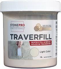 Stone Pro Traverfill - The Ultimate Travertine Hole Repair Solution (1 Pound Light) KIT