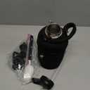 Insulated Water Bottle | Thickened Stainless Steel Vacuum Metal | Portable Sports Half Gallon Large Water Jug for Gym and Hiking with Straw, Carrier Bag, Handle Strap | BPA-Free 64 oz (Advanced Black)