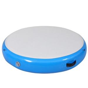 Everfit 1m Air Track Spot Inflatable Gymnastics Tumbling Mat Round Blue