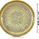 Brass Pooja Thali 12 Inch Traditional Handcrafted Puja Plate for Temple Worship Decorative Plate for Home Office Wedding Return Gift items