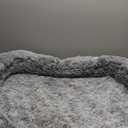 3.7 inch Thickened Orthopedic Dog Beds for Extra Large Dogs, Supportive Dog Sofa Bed with 28D Egg-Crate Foam, Removable Washable Cover, Waterproof Lining, Half-Round Design for Puppy,Senior,Sick (Grey)