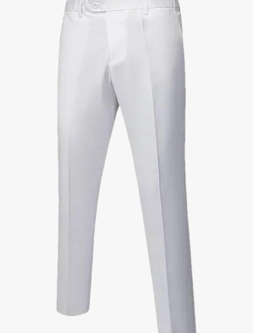 Men's Fashion Suit Trousers - Solid Color Formal Business Groom Wedding Dress Men Casual Pants Size 32