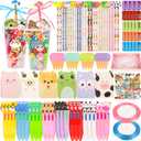 LiYiQ 247-Piece Stationery Set for Student Rewards, Pencil Erasers Notebook Stickers for Classroom Party Goodie Bags and Prizes