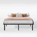 Hafenpo 12 Inch Full Bed Frame - Sturdy Metal Platform Full Size, No Box Spring Needed, Heavy Duty, Easy Assembly, Strong Bearing Capacity, Under Bed Storage, Black