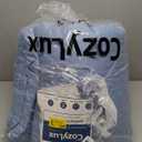 CozyLux Queen Comforter Set Dusty Blue - Bed in a Bag Queen Size 7 Pieces, Luxury Soft Bed Set for All Seasons, Bedding Set with Down Alternative Comforter, Sheets, Pillowcases & Shams, Grayish Blue