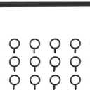 TWOPAGES 28-48" Black Cafe Curtain Rod with Rings for Kitchen Window | Adjustable 1/2" Rod, Perfect for Kitchen, French doors, Bathrooms, Inside & Outside Mount, 1 Pack