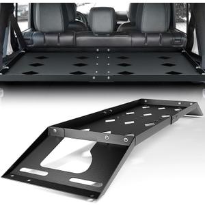 Rear Cargo Basket Compatible with 2007-2025 Jeep Wrangler JK JKU & JL JLU Unlimited 4 Door Hardtops, Interior Trunk Storage Rack Luggage Carrier Shelf (Heavy Duty 300 LBS, Black)