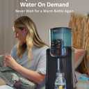Water Warmer, HEYVALUE Baby Bottle Warmer, Formula Maker with Night Light, 4 Temperature Control & 72H Keep Warm, Detachable Tank, Instantly Dispenses Warm Water, Feed Baby More Easier and Healthier (Black)