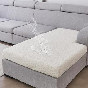 Couch Cushion Covers Waterproof, Stretch Sectional Couch Covers L Shape, Sofa Cushion Covers Washable, Non Slip Magic Sofa Covers, Sofa Slipcovers with Elastic Bottom, Pet-Friendly (1 Chaise Cover)