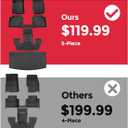 Car Floor Mat for Jeep Grand Cherokee L: Rubber Custom Fit 1st & 2nd & 3th Row Cargo Liner Set - All Weather Accessories Only for 6-Passenger Without Center Console 2021 2022 2023 2024 2025 2026