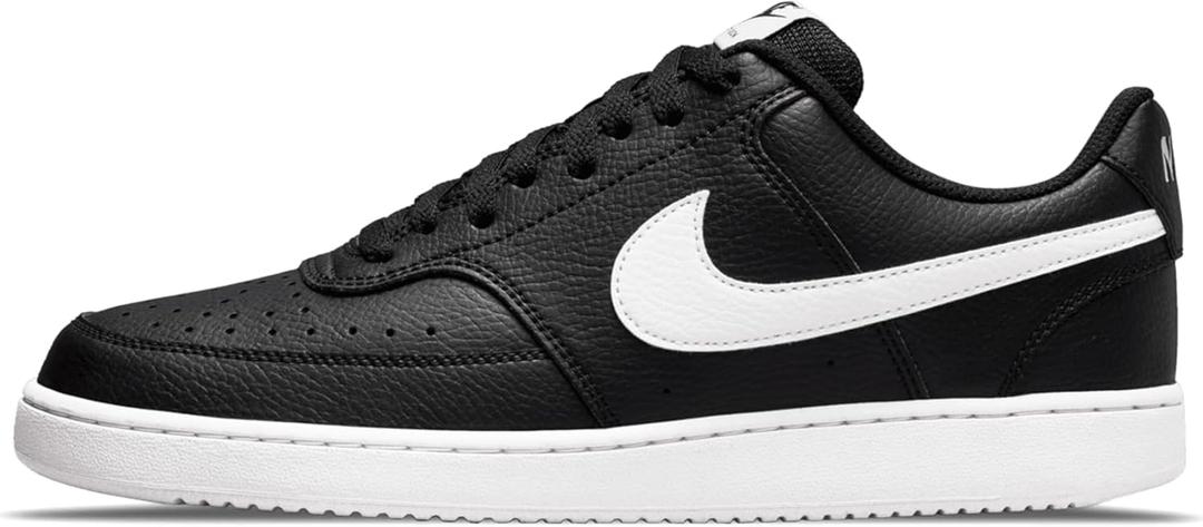 Nike Men's Court Vision Low Next Nature Shoes (12, Black/White/Black)