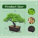 Der Rose 8 Inch Fake Plants Artificial Bonsai Tree Ficus for Home Office Desk Table Shelf Japanese Zen Decor Indoor