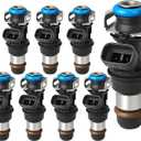 YLATG Fuel Injectors for Chevy Silverado 1500 2500 HD 3500 Tahoe FJ315 Injectors,For GMC Sierra Yukon Savana, For Cadillac Escalade For Buick Rainier 4.8L 5.3L 6.0L 2001-2006 17113553 (8pcs)