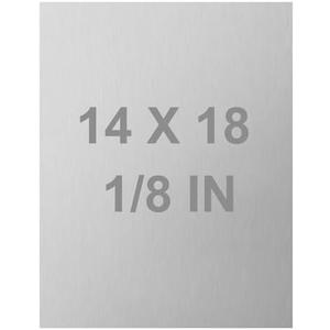 Lswteiz 6061 T651 Aluminum Sheet Metal 14 x 18 x 1/8 (0.125') Inch Flat Plain Aluminum Plate Covered with Protective Film, Heat Treatable Rectangle 3MM Metal Plate for Crafting, Industrial