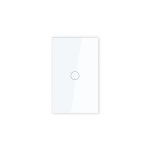 Smart Light Switch 118X72X34MM,Need Neutral Wire,2.4GHz WiFi,FCC Certified Smart Switch APP Control Work with Tuya and Alexa,Glass Panel,White 1 Gang