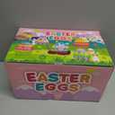 LEASEN [ 6 Surprise Golden Eggs ] 200 Pack Plastic Easter Eggs Bulks, 2.3 Inch Empty Easter Eggs, Bright Colors Plastic Eggs Fillable for Easter Hunt, Basket Stuffers Fillers, Easter Party Favor